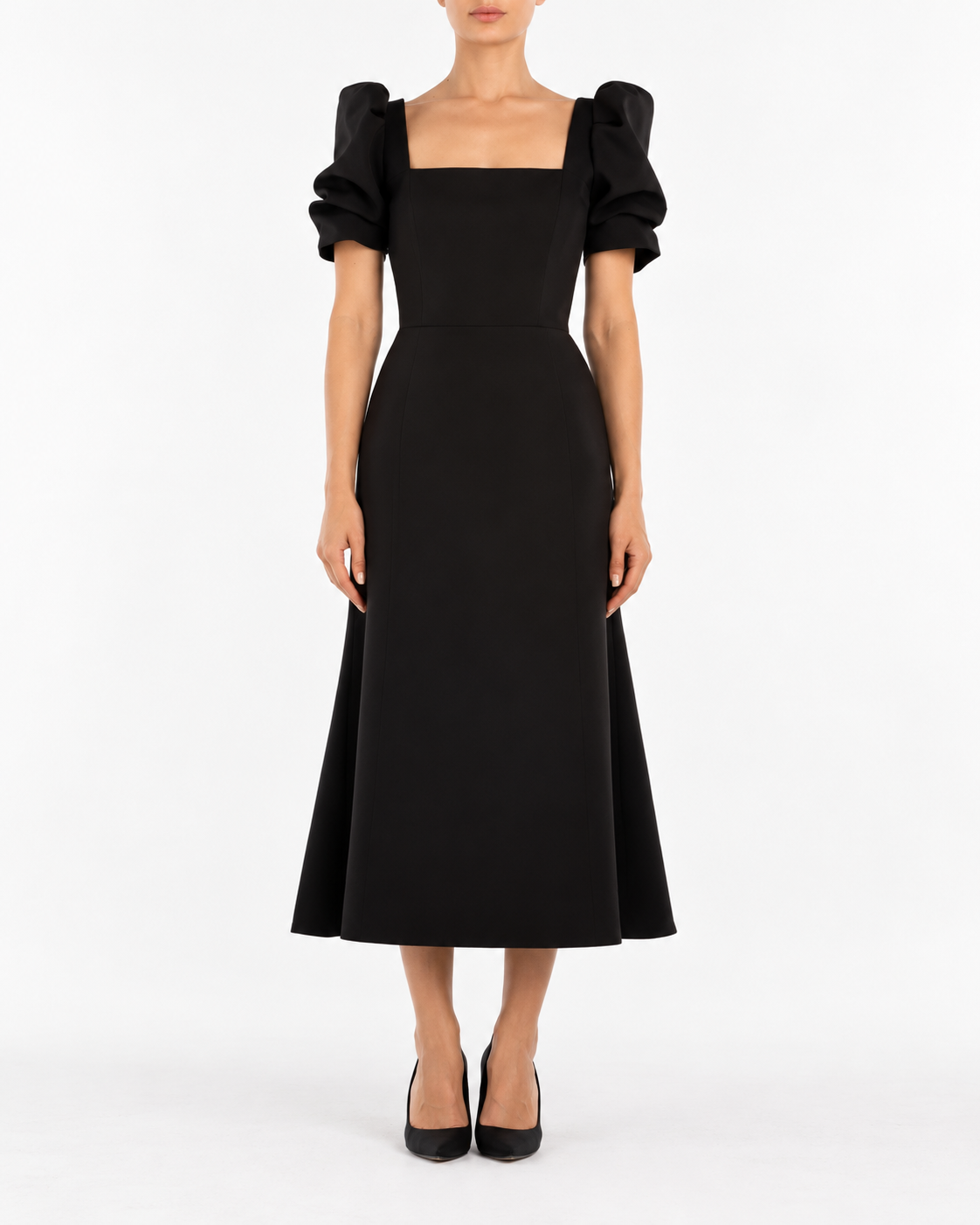 Classic Black Midi Dress