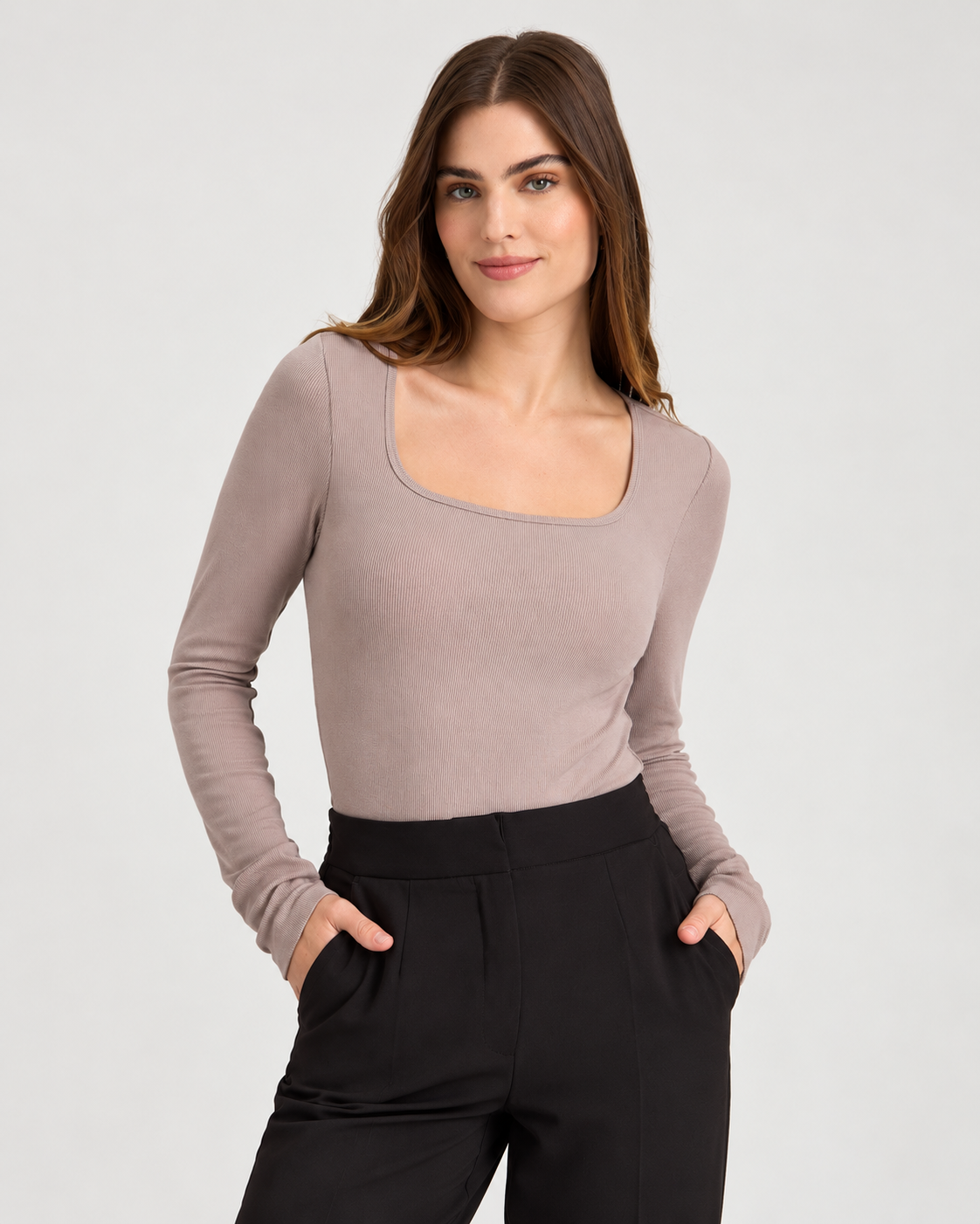 Ribbed Knit-Style Top
