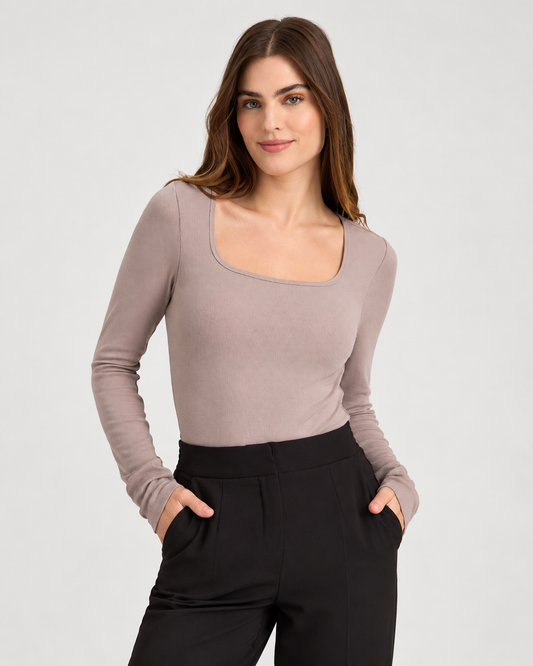 Ribbed Knit-Style Top